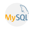 MySQL logo representing a powerful and widely-used open-source relational database management system