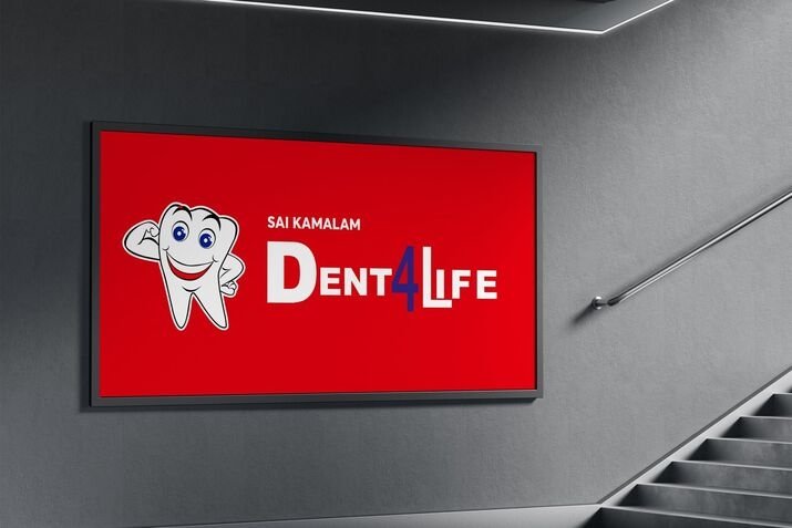 Dental clinic branding and creative design for Dent4Life by Sterling CloudWorks