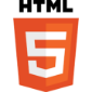 Official HTML5 logo representing the latest version of the web markup language